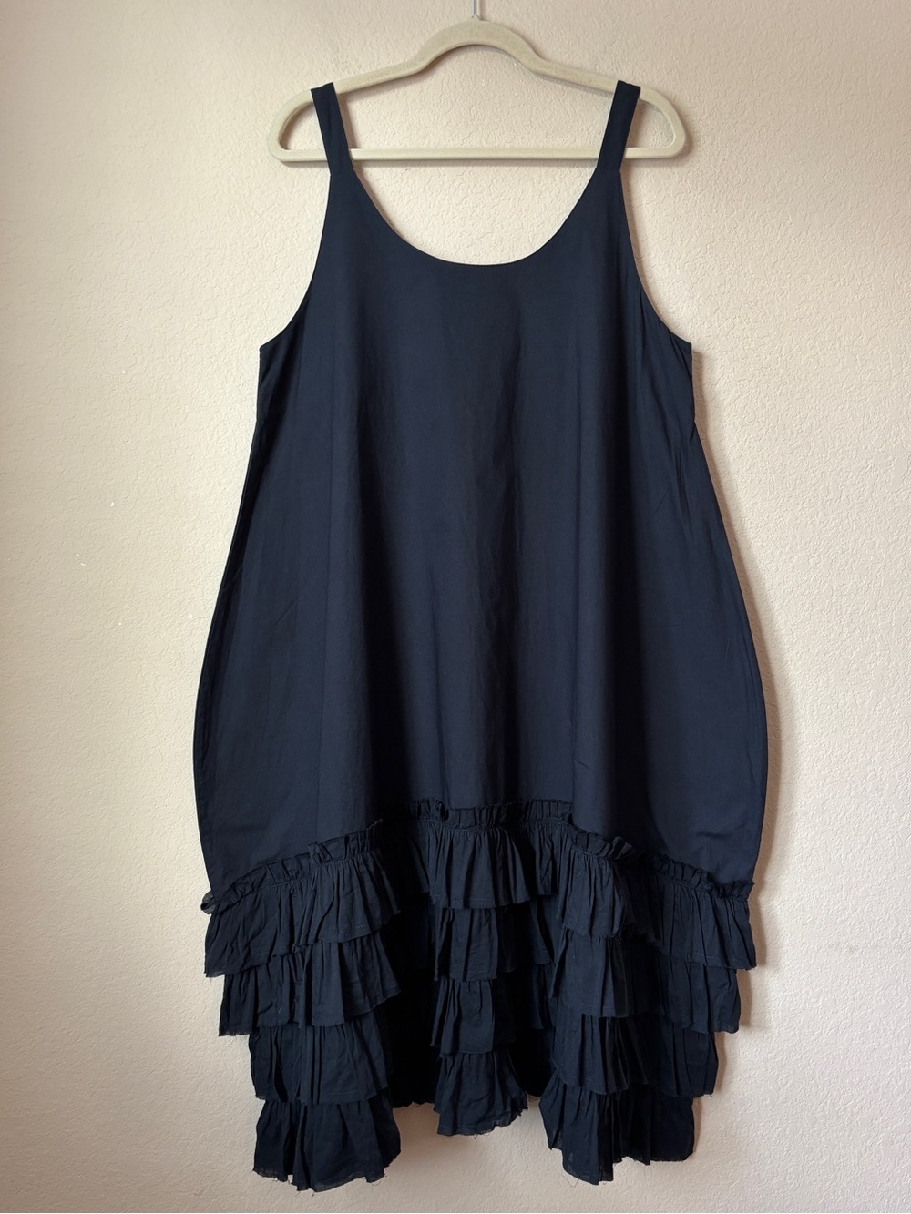 Tina Givens Lagenlook Cottagecore Charcoal Sugar Slip Dress